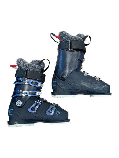 Vist Large View of Product Image Which is Used Rossignol PURE 70 Womens DH Ski Boot Navy Blue 255 MP - M07.5 - W08.5