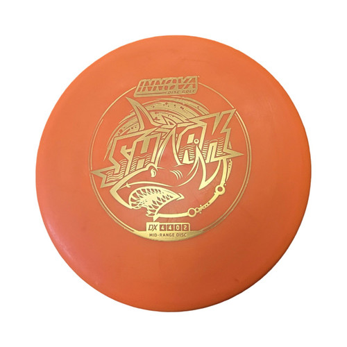 Vist Large View of Product Image Which is Used Innova SHARK DX MID Disc Golf Driver Orange
