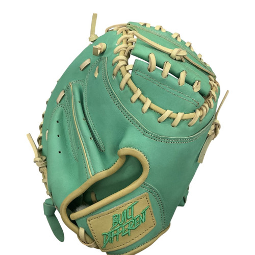 Vist Large View of Product Image Which is New BUILT DIFFERENT FAST PITCH Catchers RH Throw Teal 33"