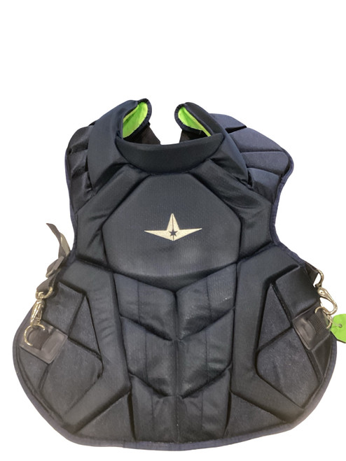 Vist Large View of Product Image Which is Used All-Star NAVY CHEST PROTECTOR Catchers Chest Protector Navy Blue Adult