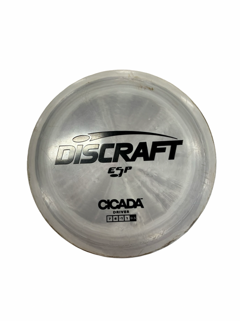 Vist Large View of Product Image Which is Used Discraft ESP CICADA Disc Golf Driver Grey