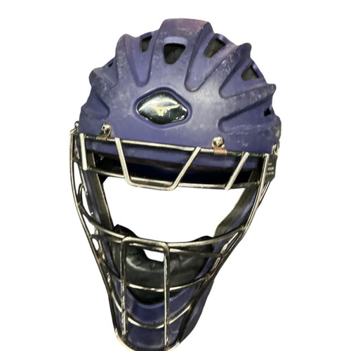 Vist Large View of Product Image Which is Used Mizuno SAMURAI Catchers Helmet w/Mask Purple MD