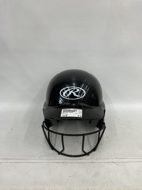 Vist Large View of Product Image Which is Used Rawlings HELMET Batting Helmet w/Mask Black SM