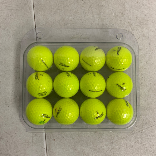 Vist Large View of Product Image Which is Used Titleist PRO V1 YELLOW 12 Pack - Golf Balls
