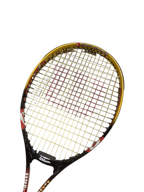 Vist Large View of Product Image Which is Used Wilson COURT ZONE Adult Tennis Racquet Yellow 4 1/2"