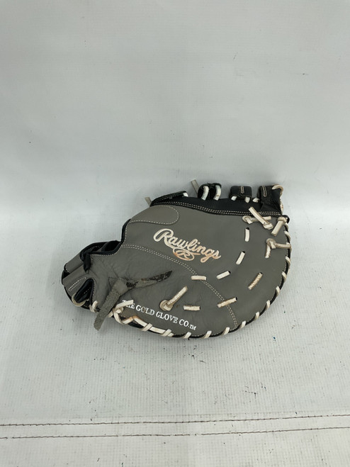 Vist Large View of Product Image Which is Used Rawlings HIGHLIGHT BB/SB First Base LH Throw Grey 13"