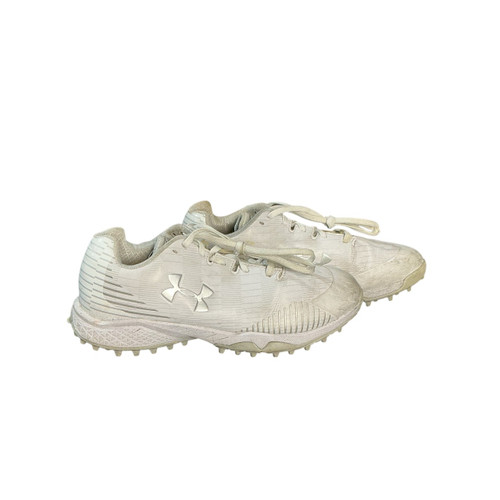 Vist Large View of Product Image Which is Used Under Armour LAX Cleats Womens White Senior 8