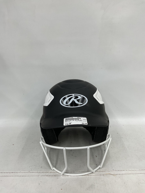 Vist Large View of Product Image Which is Used Rawlings BB/SB HELMET Batting Helmet w/Mask Black SM