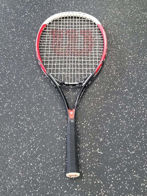 Vist Large View of Product Image Which is Used Wilson FEDERER Adult Tennis Racquet Red Unknown