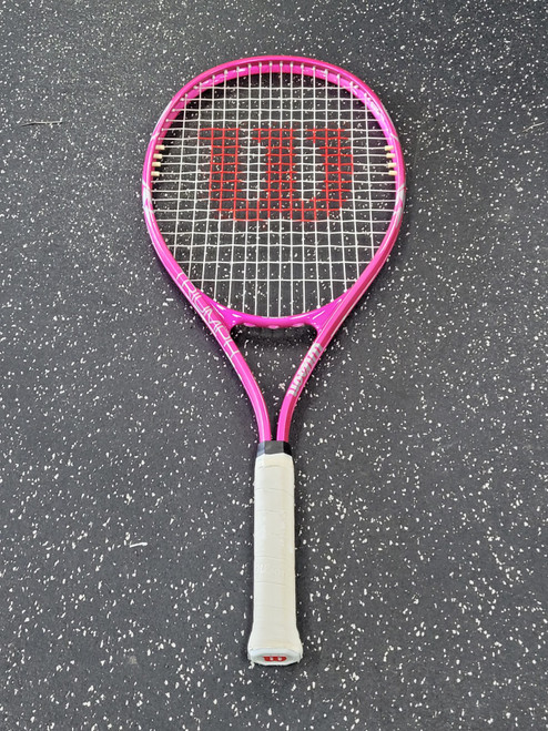 Vist Large View of Product Image Which is Used Wilson TRIUMPH Adult Tennis Racquet Pink Unknown