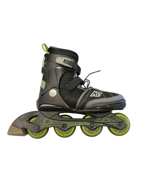 Vist Large View of Product Image Which is Used K2 EDDIE JR ADJ 4-8 Junior Rec Fitness Skates Black Adjustable