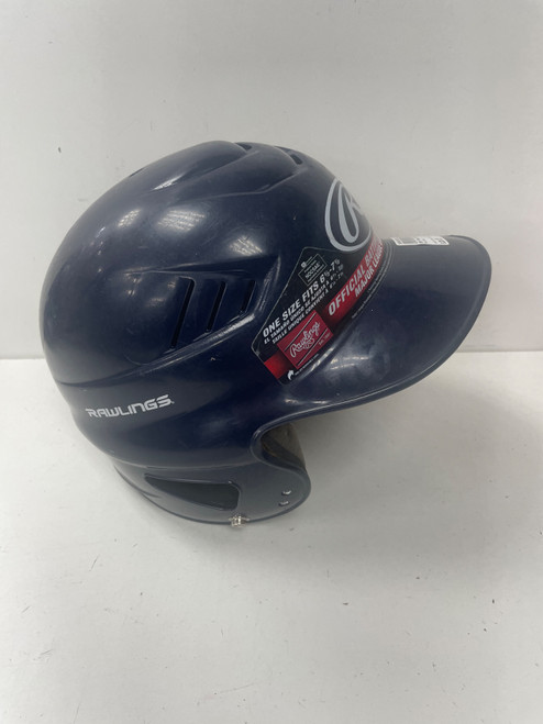 Vist Large View of Product Image Which is Used Rawlings RCFH Batting Helmet No Mask Navy Blue One Size