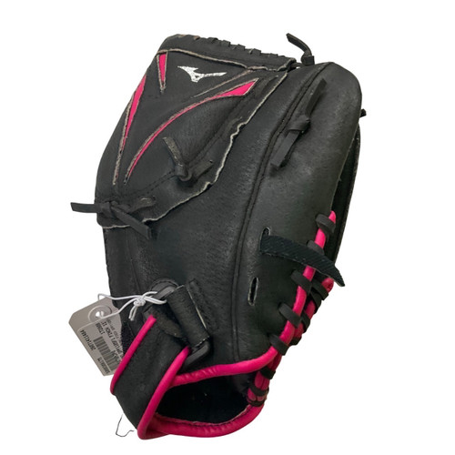 Vist Large View of Product Image Which is Used Mizuno FINCH GPP1105F1 RH Throw Fastpitch Gloves Black 11"