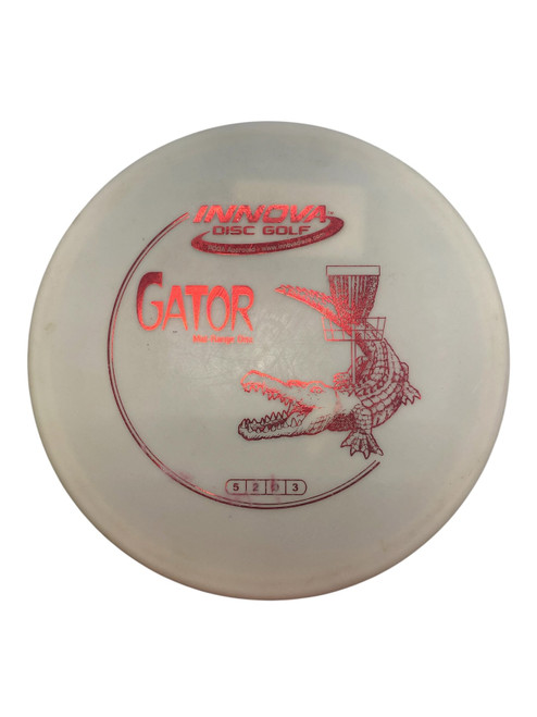 Vist Large View of Product Image Which is Used Innova GATOR Disc Golf Mid Range White
