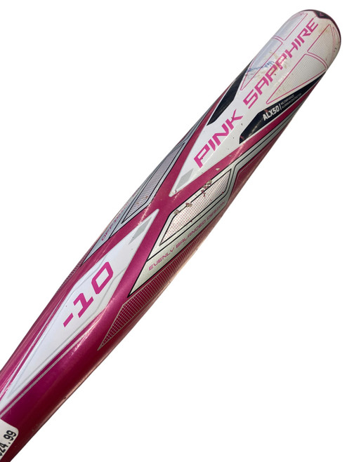 Vist Large View of Product Image Which is Used Easton PINK SAPPHIRE BB/SB USSSA 2 5/8 Bat 30"