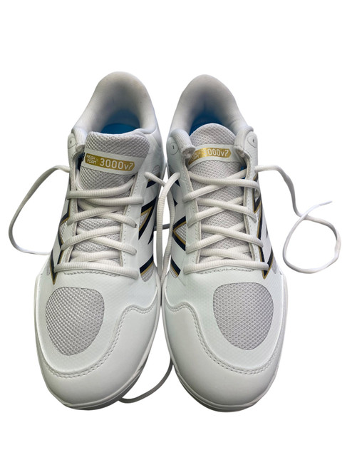 Vist Large View of Product Image Which is Used New Balance FRESH FOAM 3000V7 MOLDED BB/SB Cleats White Senior 8.5