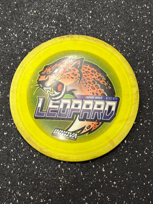 Vist Large View of Product Image Which is Used Innova LEOPARD Disc Golf Driver Yellow