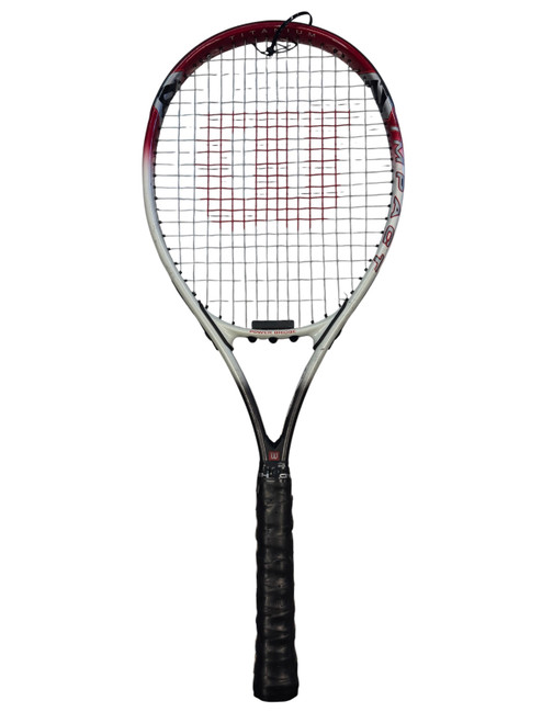 Vist Large View of Product Image Which is Used Wilson IMPACT Adult Tennis Racquet Red 4 3/8"