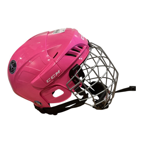 Vist Large View of Product Image Which is Used CCM TACKS 50 Helmet Cage Combo Pink MD