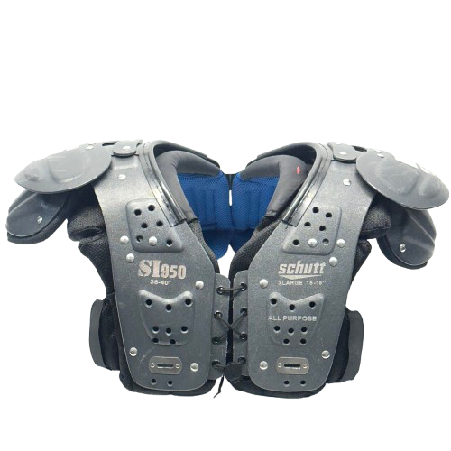 Vist Large View of Product Image Which is Used Schutt SI950 FB Shoulder Pads Grey XL