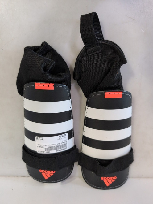 Vist Large View of Product Image Which is Used Adidas Soccer Shin Guards Adult Black LG