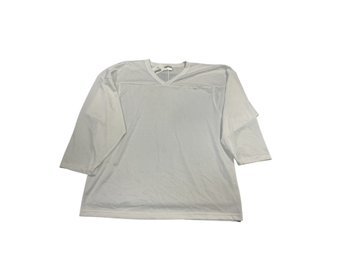 Vist Large View of Product Image Which is Used Powertek PRACTICE JERSEY Hockey Practice Jersey White LG