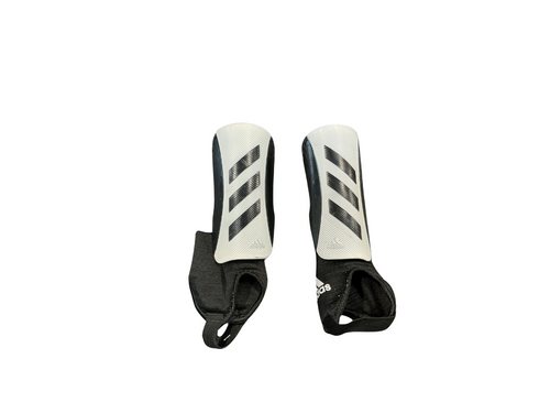 Vist Large View of Product Image Which is Used Adidas TIRO Soccer Shin Guards Junior White MD