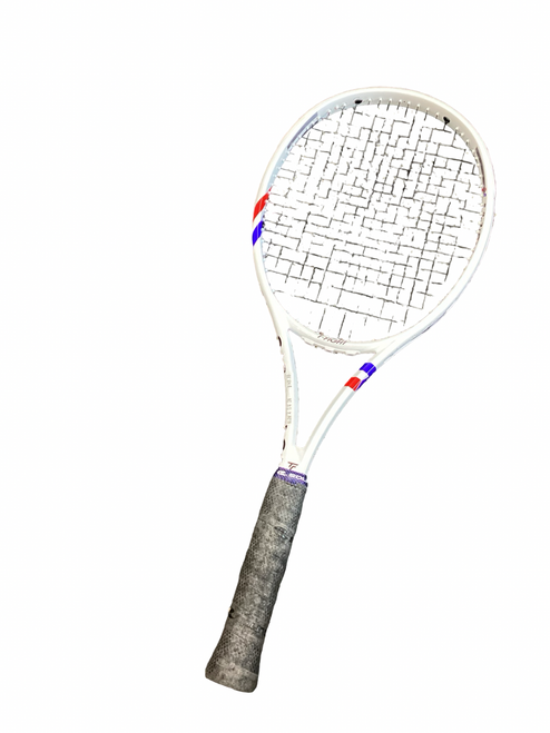 Vist Large View of Product Image Which is Used Tecnifibre T-FIGHT 300 RS SECTION Adult Tennis Racquet White 4 1/4"