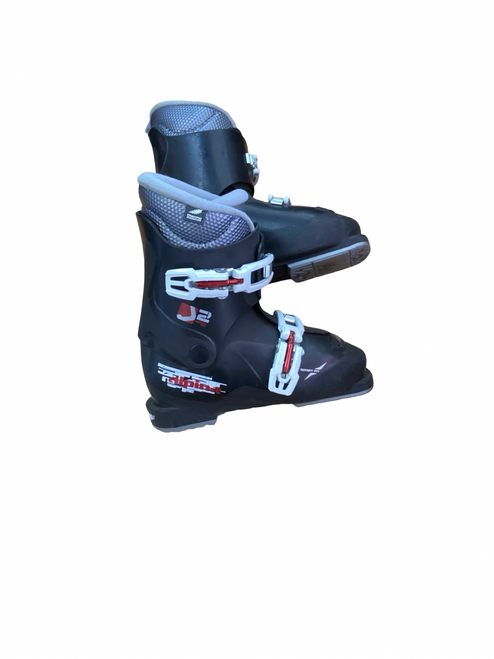 Vist Large View of Product Image Which is Used Alpina J2 Boys DH Ski Boot Black 215 MP - J03