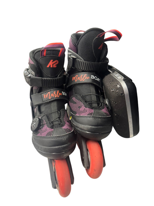 Vist Large View of Product Image Which is Used K2 MARLEE  BOA Junior Rec Fitness Skates Black Adjustable