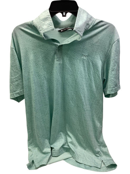 Vist Large View of Product Image Which is Used TRAVIS MATTHEW GOLF POLO S.S. Golf Shirt M Turquoise LG