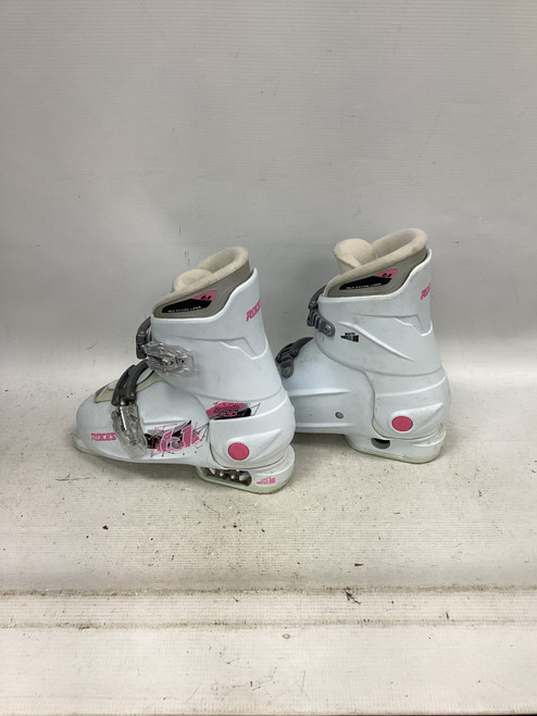 Vist Large View of Product Image Which is Used Roces IDEA UP 6.1 Girls DH Ski Boot White 215 MP - J03