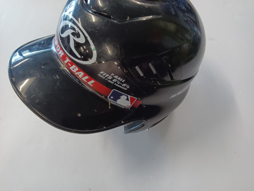 Vist Large View of Product Image Which is Used Rawlings Batting Helmet No Mask Black One Size