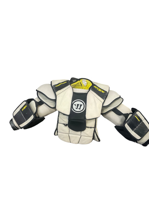 Vist Large View of Product Image Which is Used Warrior RXE3 GOALIE CHEST PROTECTOR SR SM Senior Body Armor SM