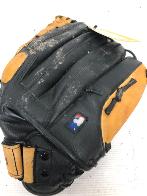 Vist Large View of Product Image Which is Used Wilson A350 BB/SB Glove LH Throw Black 12 1/2"
