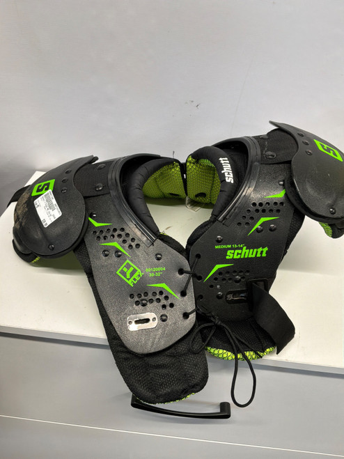 Vist Large View of Product Image Which is Used Schutt Y FLEX MD 13-14 FB Shoulder Pads Brown MD