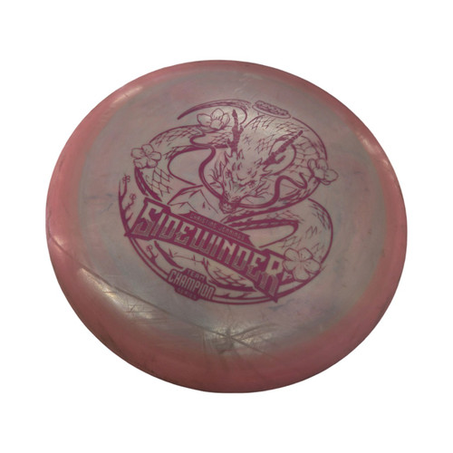Vist Large View of Product Image Which is Used Innova SIDEWINDER CHAMPION Disc Golf Driver Pink