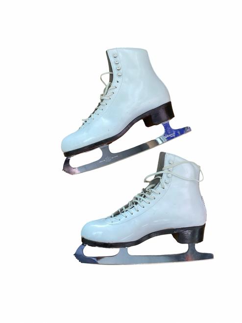 Vist Large View of Product Image Which is Used Riedell SILVER STAR WomensFigure Skate White Senior 8.5