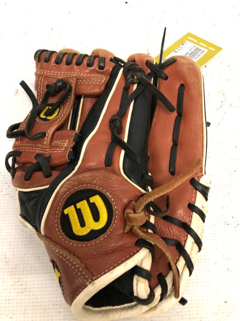 Vist Large View of Product Image Which is Used Wilson A500 A05RB21115 BB/SB Glove RH Throw Brown 11 1/2"