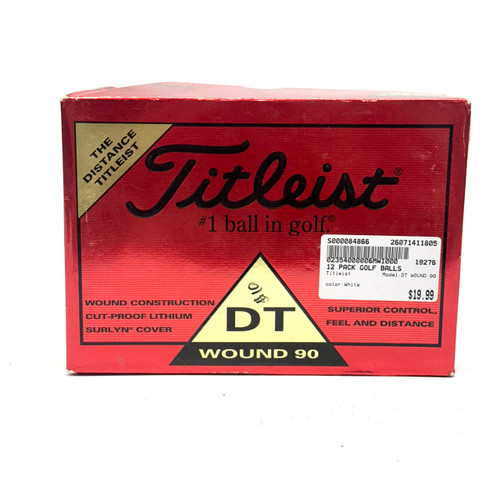 Vist Large View of Product Image Which is Used Titleist DT WOUND 90 12 Pack - Golf Balls White