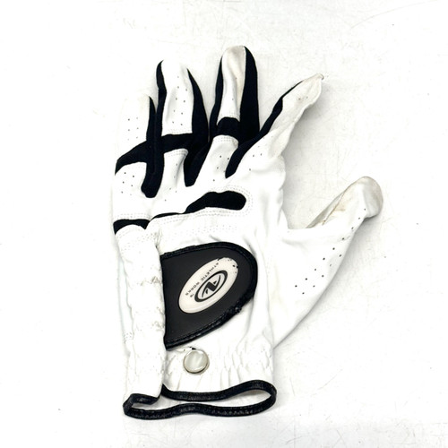 Vist Large View of Product Image Which is Used ATHLETIC WORKS Mens Golf Glove White And Black LG