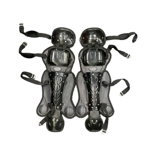 Vist Large View of Product Image Which is Used, TUCCI Catchers Leg Guards, Black, Intermed