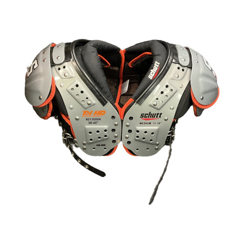 Vist Large View of Product Image Which is Used, Schutt XVHD FB Shoulder Pads, Grey, MD