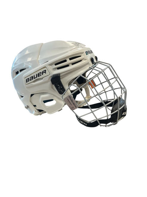 Vist Large View of Product Image Which is Used Bauer PRODIGY HELMET Helmet Cage Combo White SM