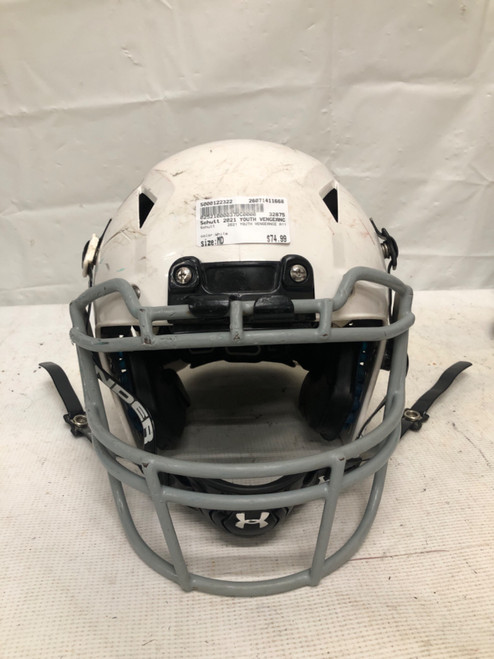 Vist Large View of Product Image Which is Used Schutt 2021 YOUTH VENGEANCE A11 FB Helmet White MD