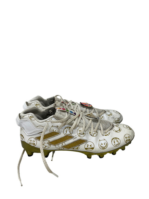 Vist Large View of Product Image Which is Used Adidas FREAK 22 BIG MOOD - GOLD METALLIC Adult FB Cleats White And Gold Senior 13