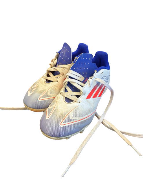 Vist Large View of Product Image Which is Used Adidas Soccer Cleats White Junior 02