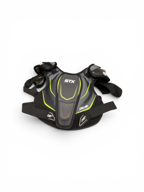 Vist Large View of Product Image Which is Used STX STALLION 200+ Lacrosse Shoulder Pads Black LG