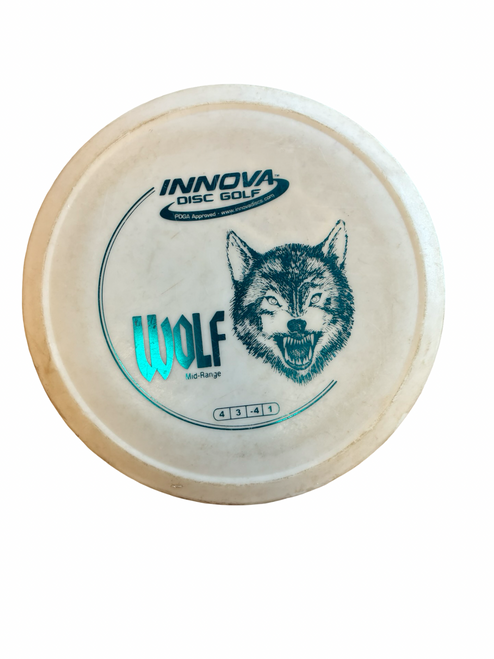 Vist Large View of Product Image Which is Used Innova WOLF Disc Golf Mid Range White
