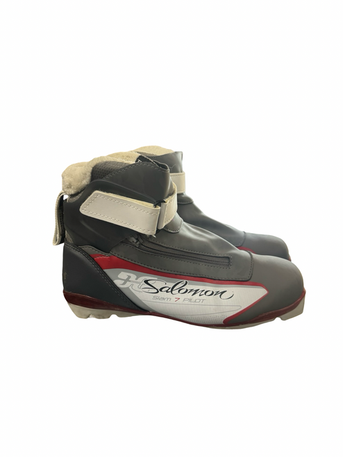 Vist Large View of Product Image Which is Used Salomon SIAM 7 PILOT Womens SNS XC Ski Boots Grey W 07-07.5 / JR 05.5-06